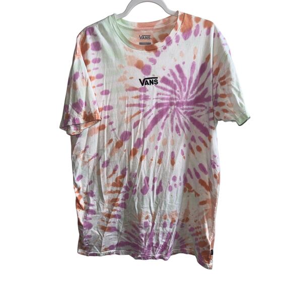 Vans Dresses & Skirts - Vans Off The Wall Tie Dye T-Shirt Dress Spiral Pastel Peach Purple Mint Large
